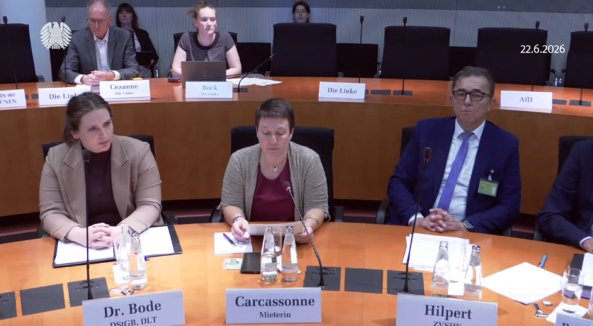Die Mieterin Ruth Carcassonne bei der Bundestags-Anhörung zum Gebäudemodernisierungsgesetz